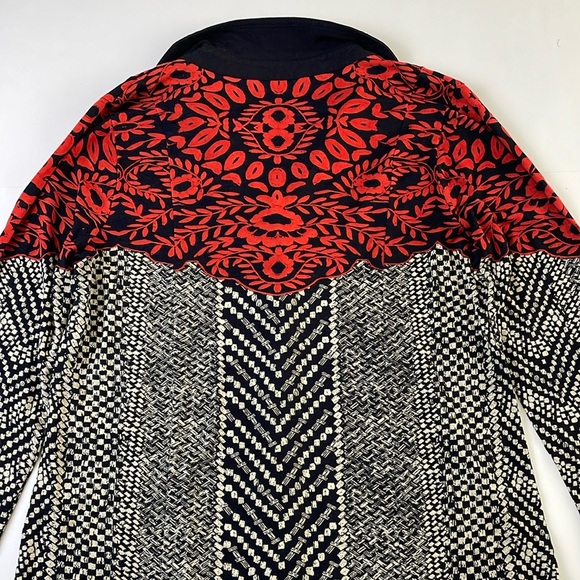 Soft Surroundings Womens Calistoga Shirt Size S Mixed Pattern Collared V-Neck - Picture 10 of 16